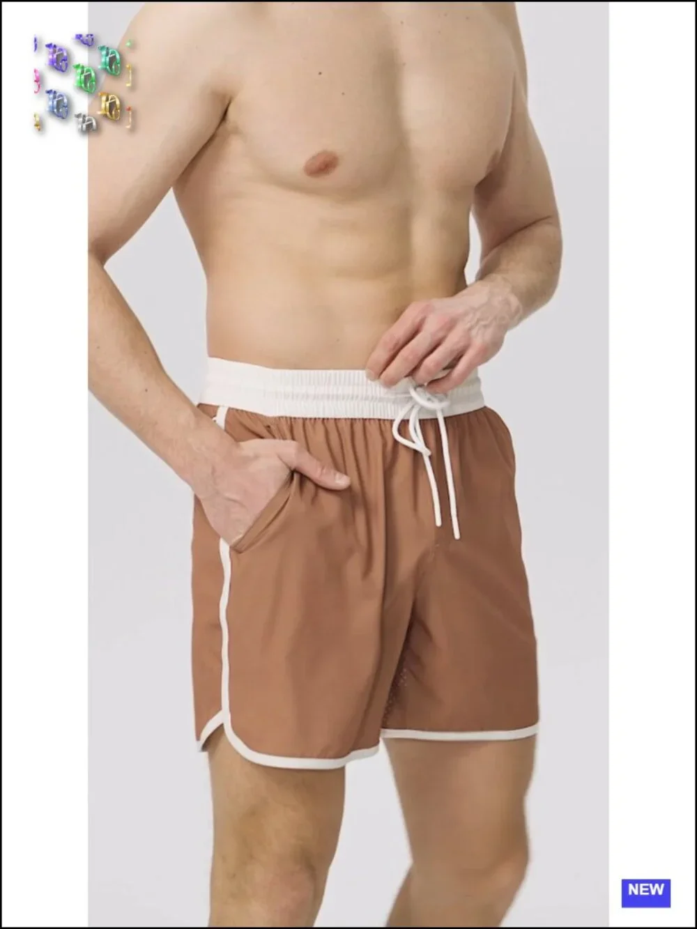 Men's 5 Inch Running Shorts with Built-in Liner, 4-Way Stretch Athletic Gym